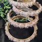 Golden Bangles with stone pair
