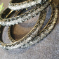 Oxidised Silver Bangles with stone