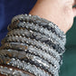 Oxidised Silver Bangles with stone