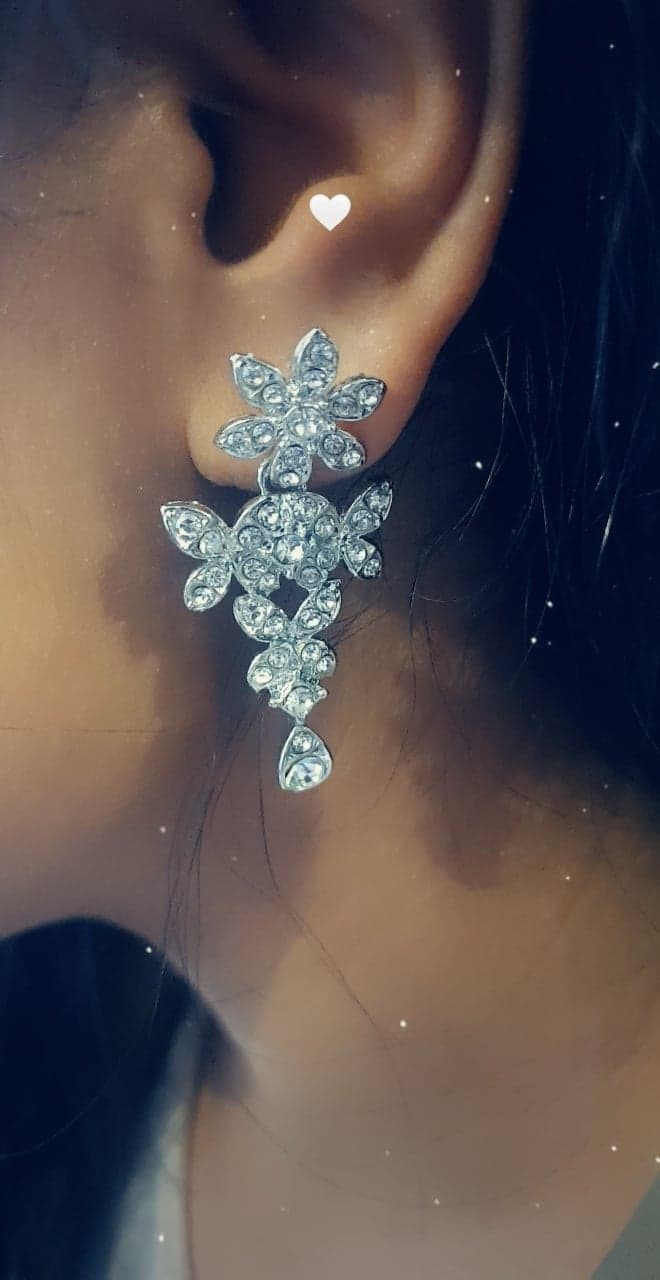 Diamond Cut Necklace with Earrings Set