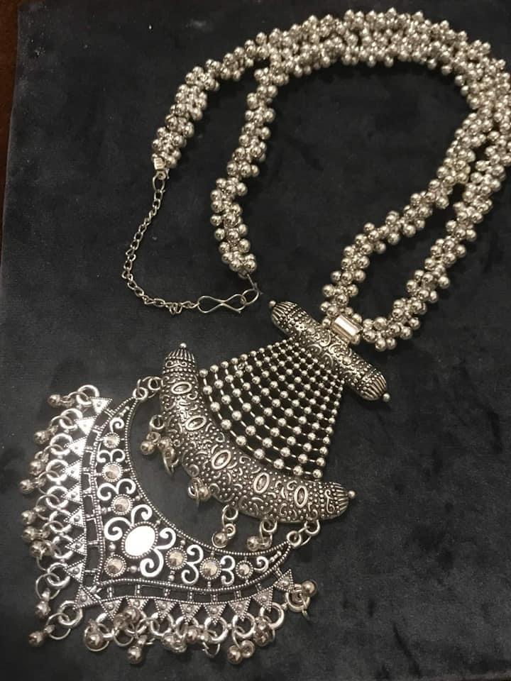 Silver Long Necklace